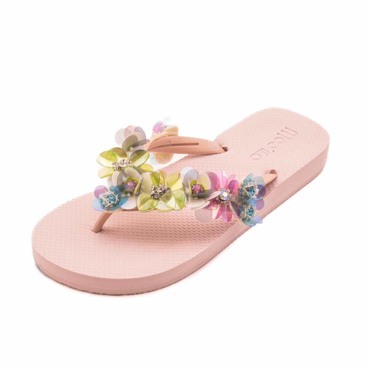 Flip-flops / Blomster - rosa / B-vare / returvarer