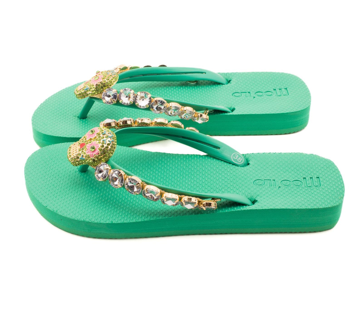 Flip-Flop / Totenkopf - Grün