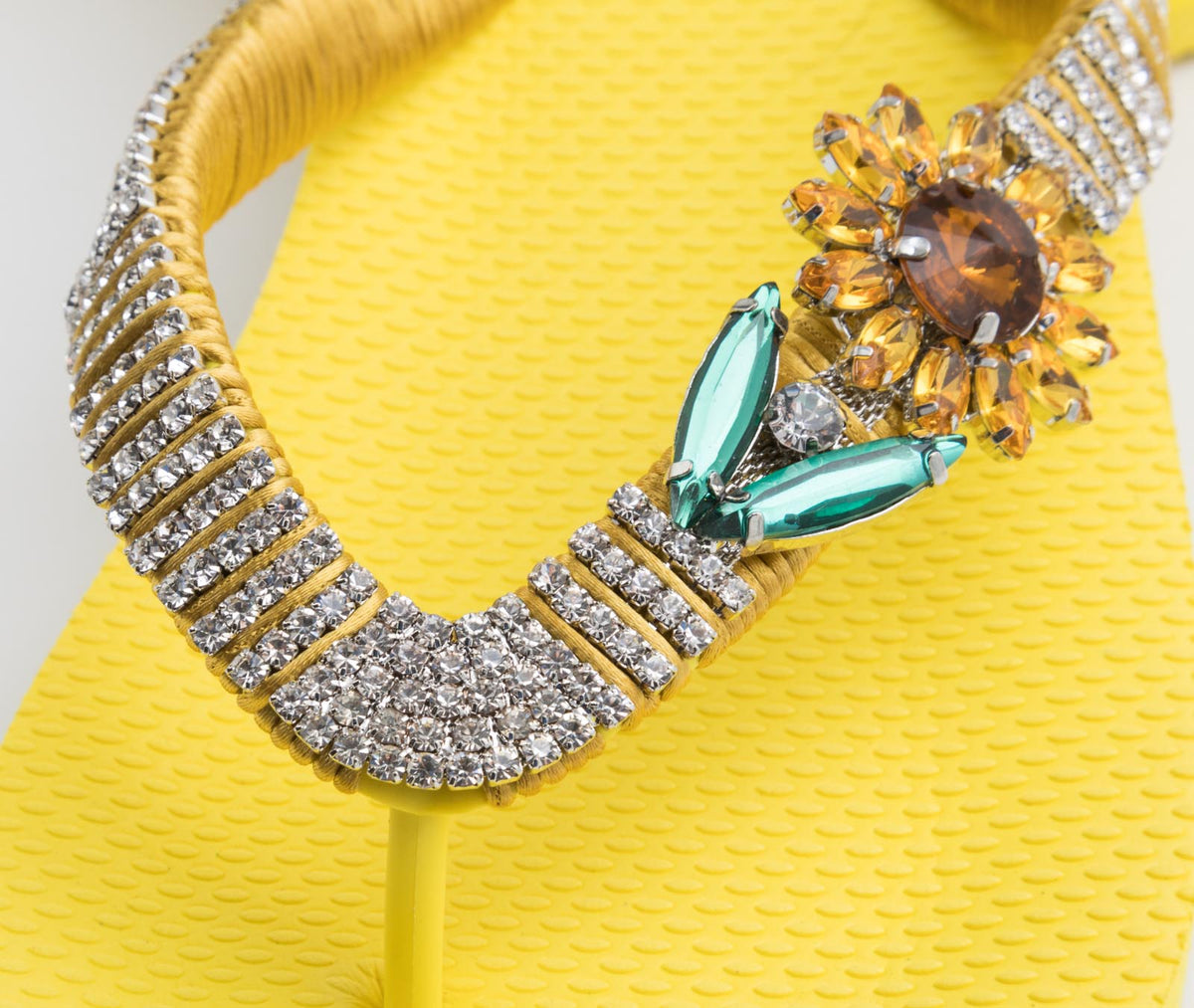 Flip-flops / solros - gul / returvara / B-vara