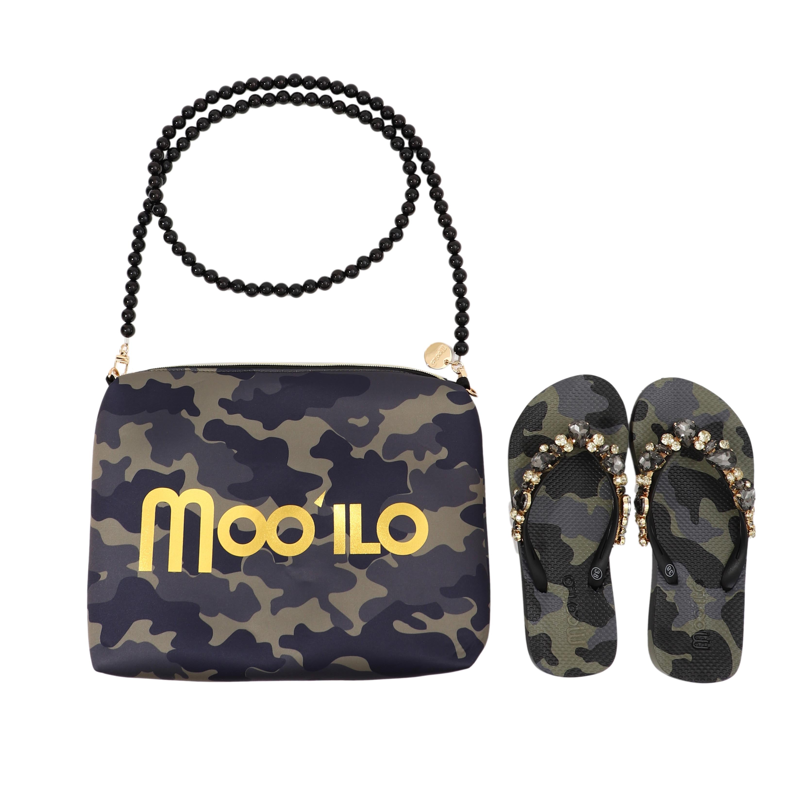 Flip-Flop / Camouflage Khaki - Schwarz