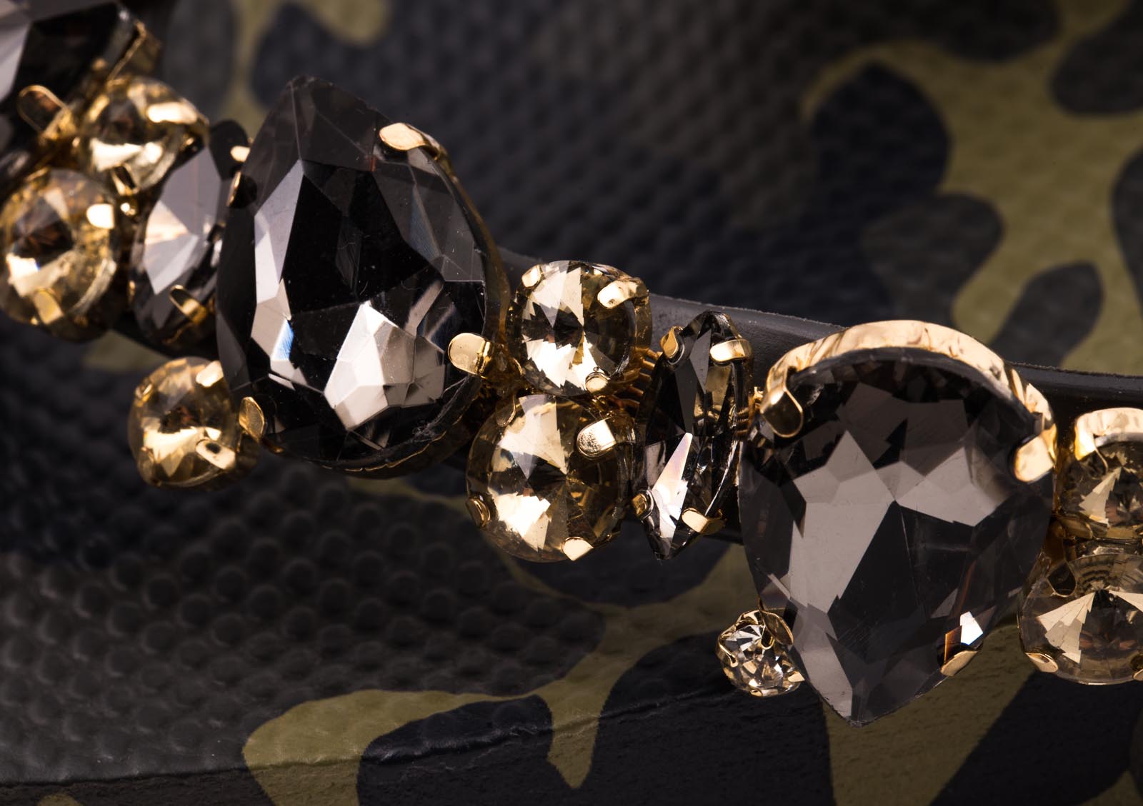 Flip-Flop / Camouflage Khaki - Schwarz