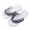 Tongs / franges - blanc
