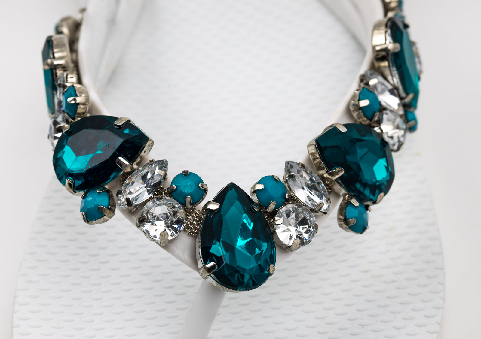 Flip-Flop / Katja - Weiß-Türkis