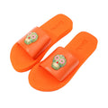Pantolette / Totenkopf - Orange / Kollektionswechsel / Bitte beachten, dieses Moell ist für schmale Füße