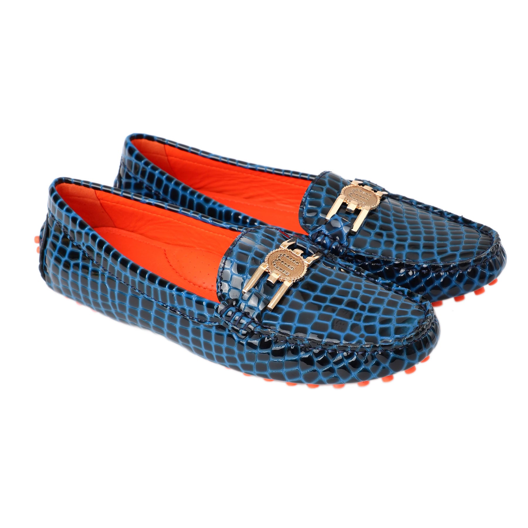 Schuhe / Moccasins - Navy Croco