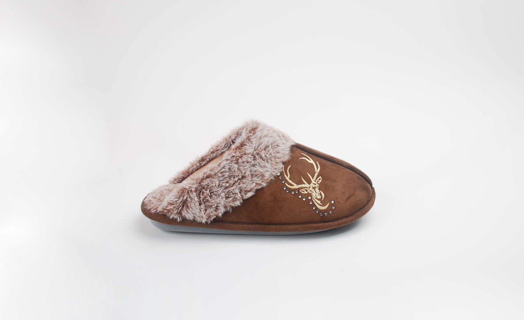 Hausschuhe / Slipper Hirsch - Braun