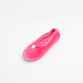 Hausschuhe / Ballerina - Pink - In einer Samt Laptop Tasche verpackt