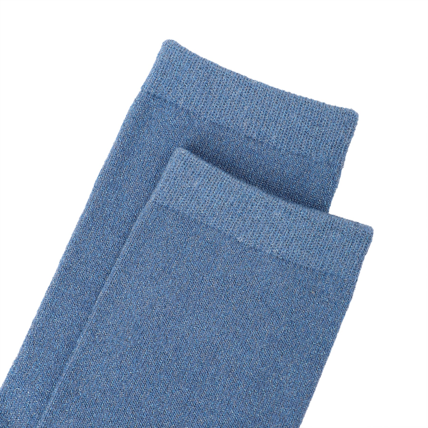 Socken / Lurex Blau