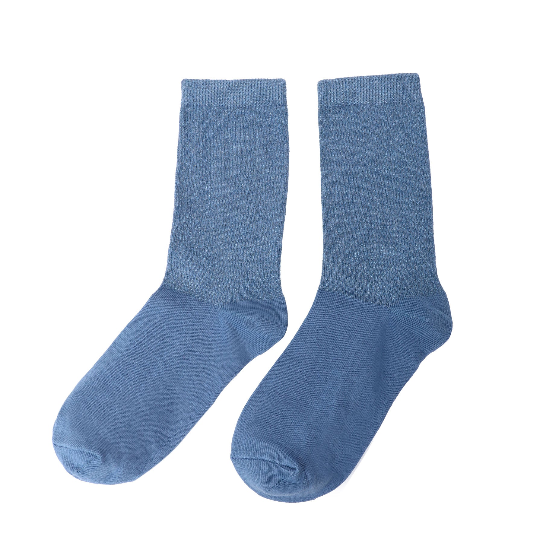 Socken / Lurex Blau