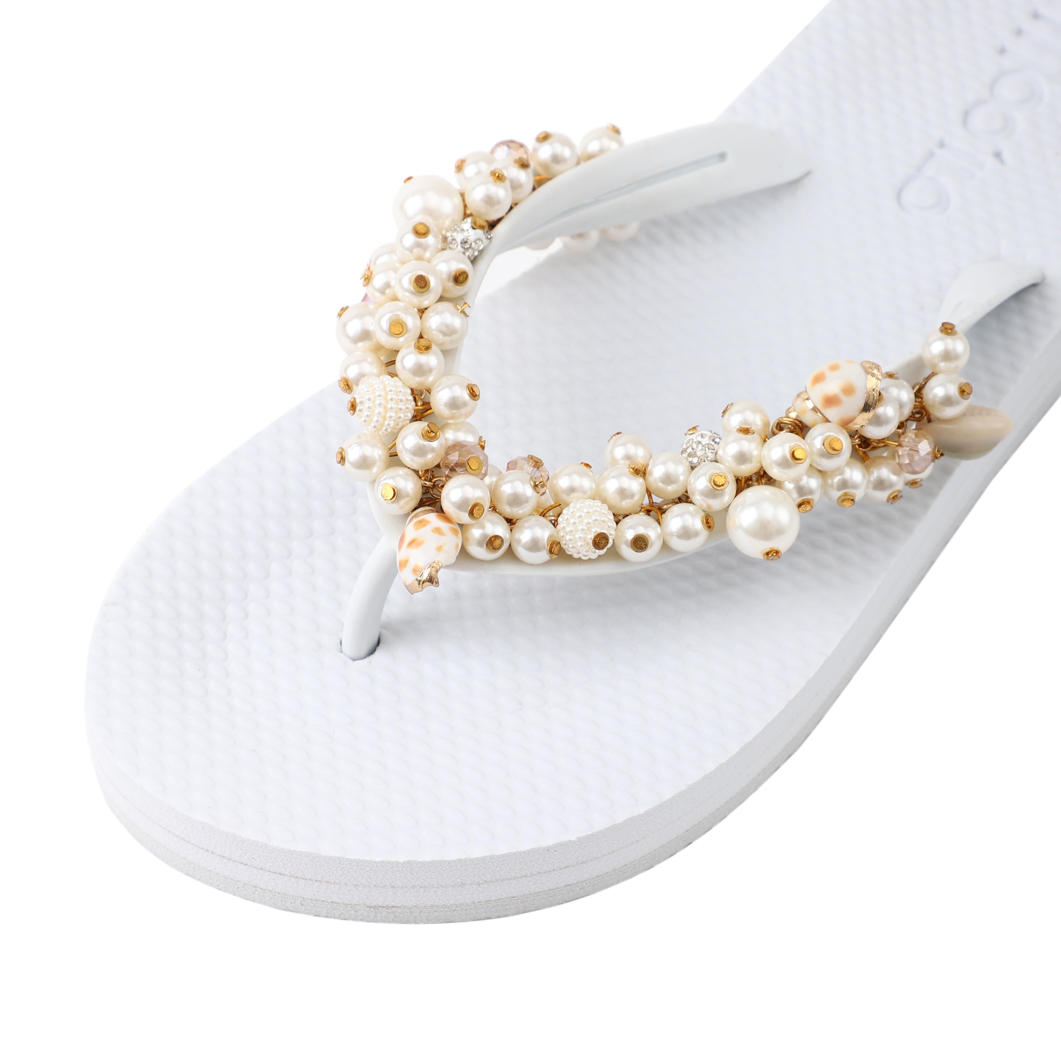 Flip-Flop / Muschel - Weiß