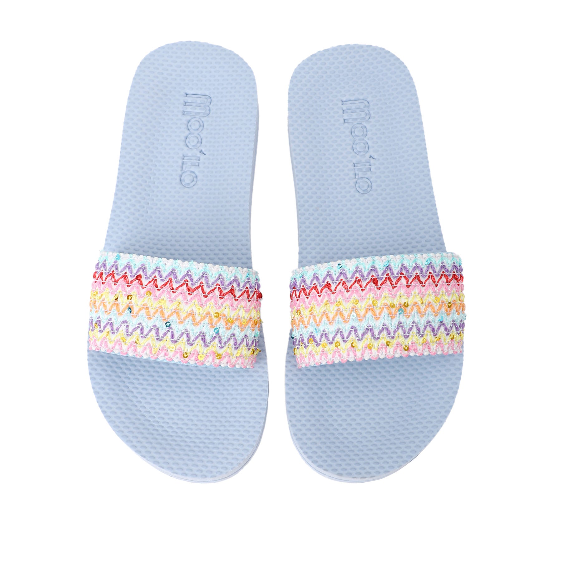 Pantolette / Rainbow - Hellblau