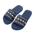 Pantolette / Bandage Jeans mit Steinen - Blau