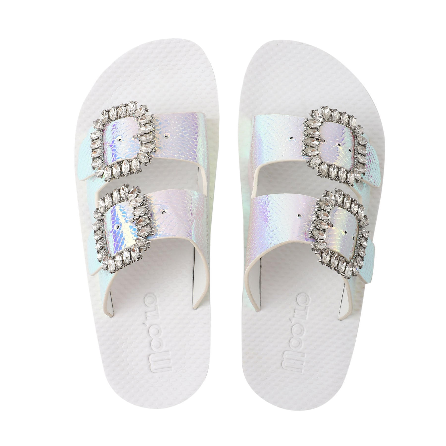 Pantolette / Doppel-Bandage - Weiß