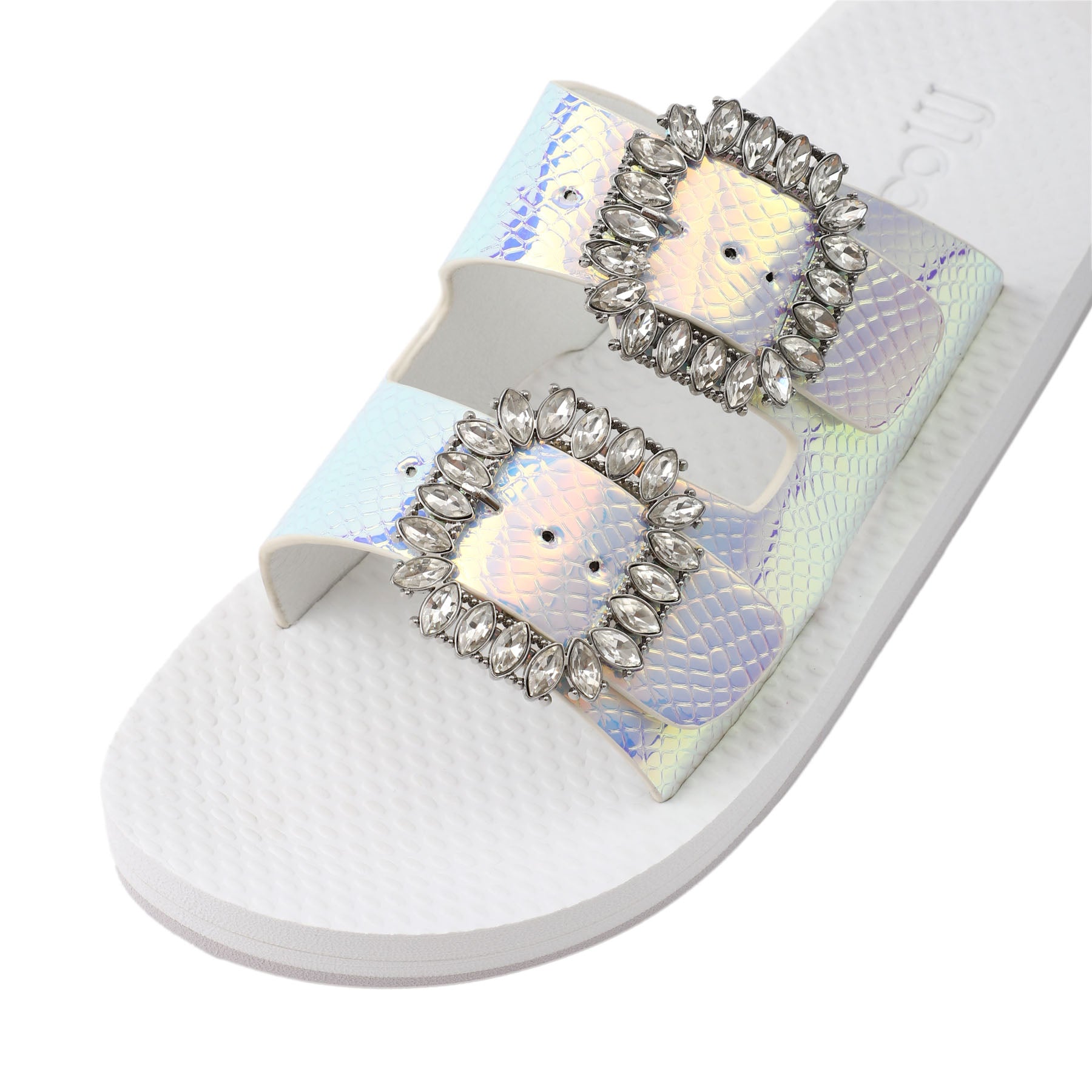 Pantolette / Doppel-Bandage - Weiß