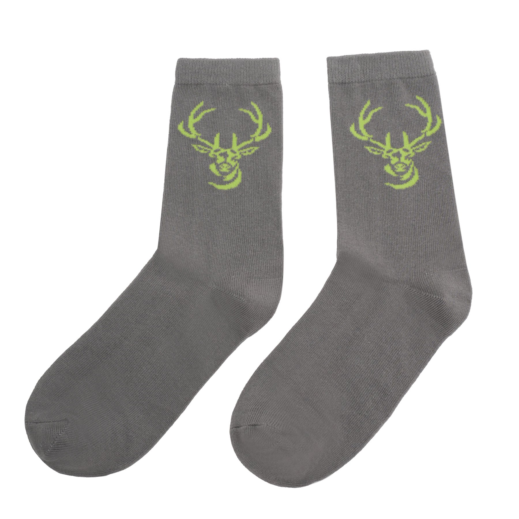 Socken / Hirsch Grau-Grün