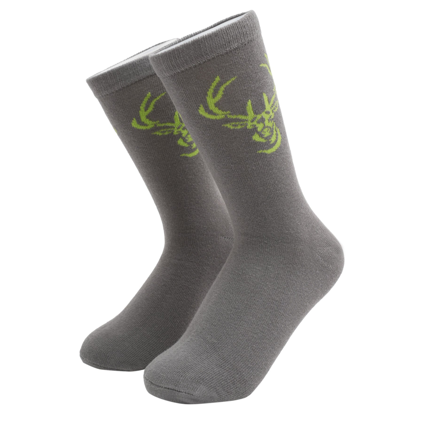 Socken / Hirsch Grau-Grün