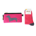 Sokker / Dachshund rosa-grå