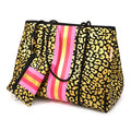 Taschen / Neopren-Shopper Lilly - Leo Schwarz-Gold