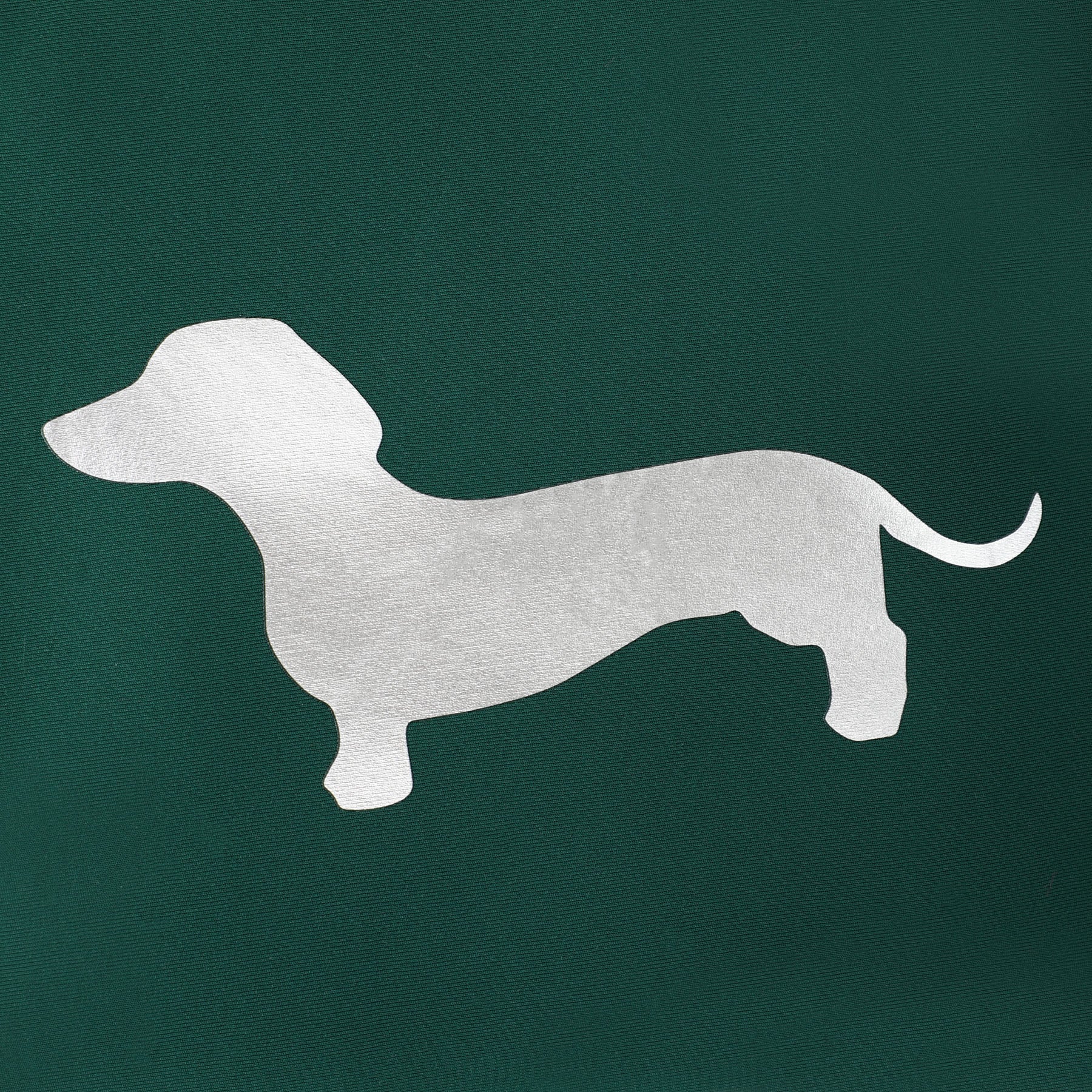 Taschen / Neopren-Umhängetasche Cleo - Dackel Dunkelgrün-Silber