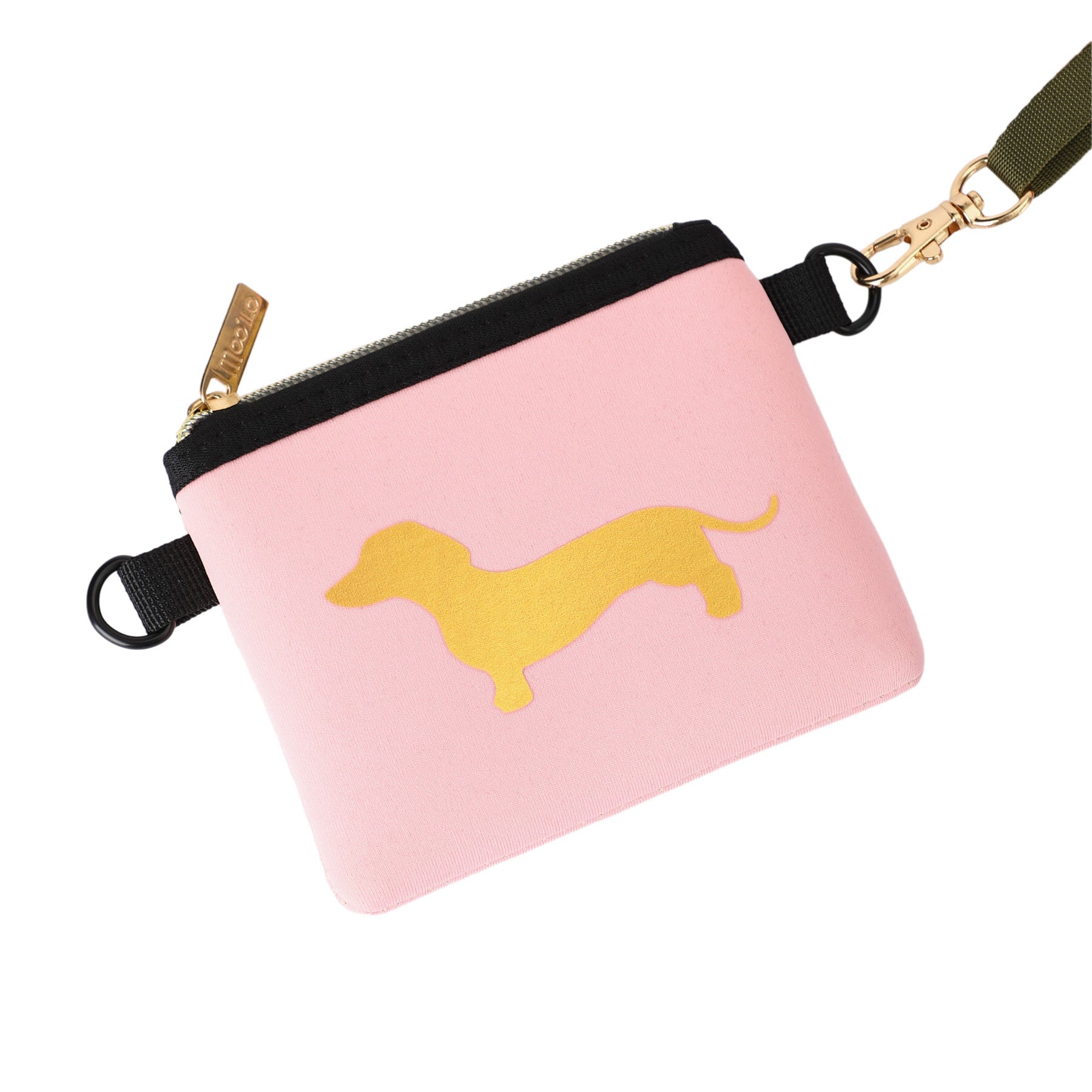 Taschen / Neopren-Umhängetasche Cleo - Dackel Rose-Gold