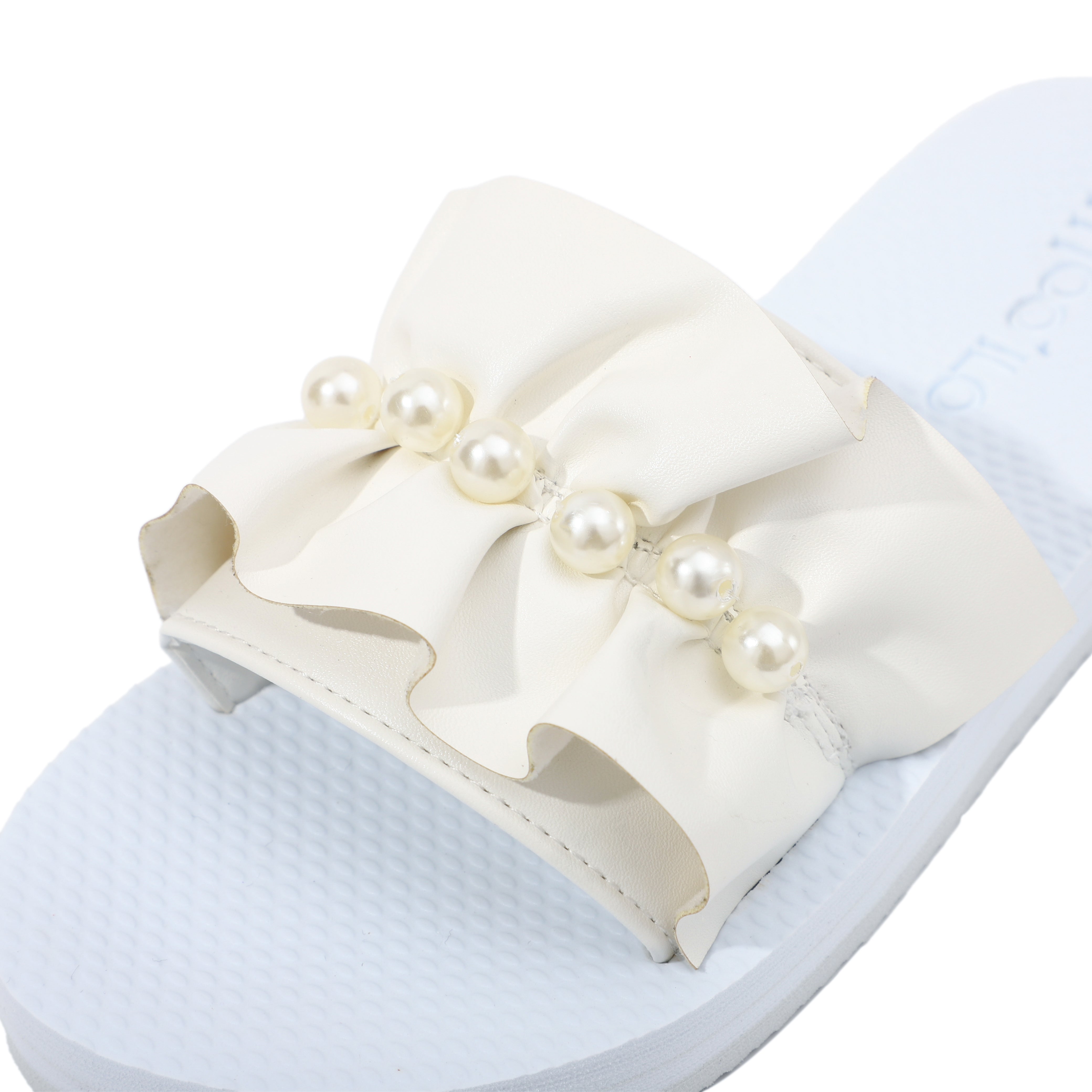 Pantolette / Fächer - Weiß / B - Ware