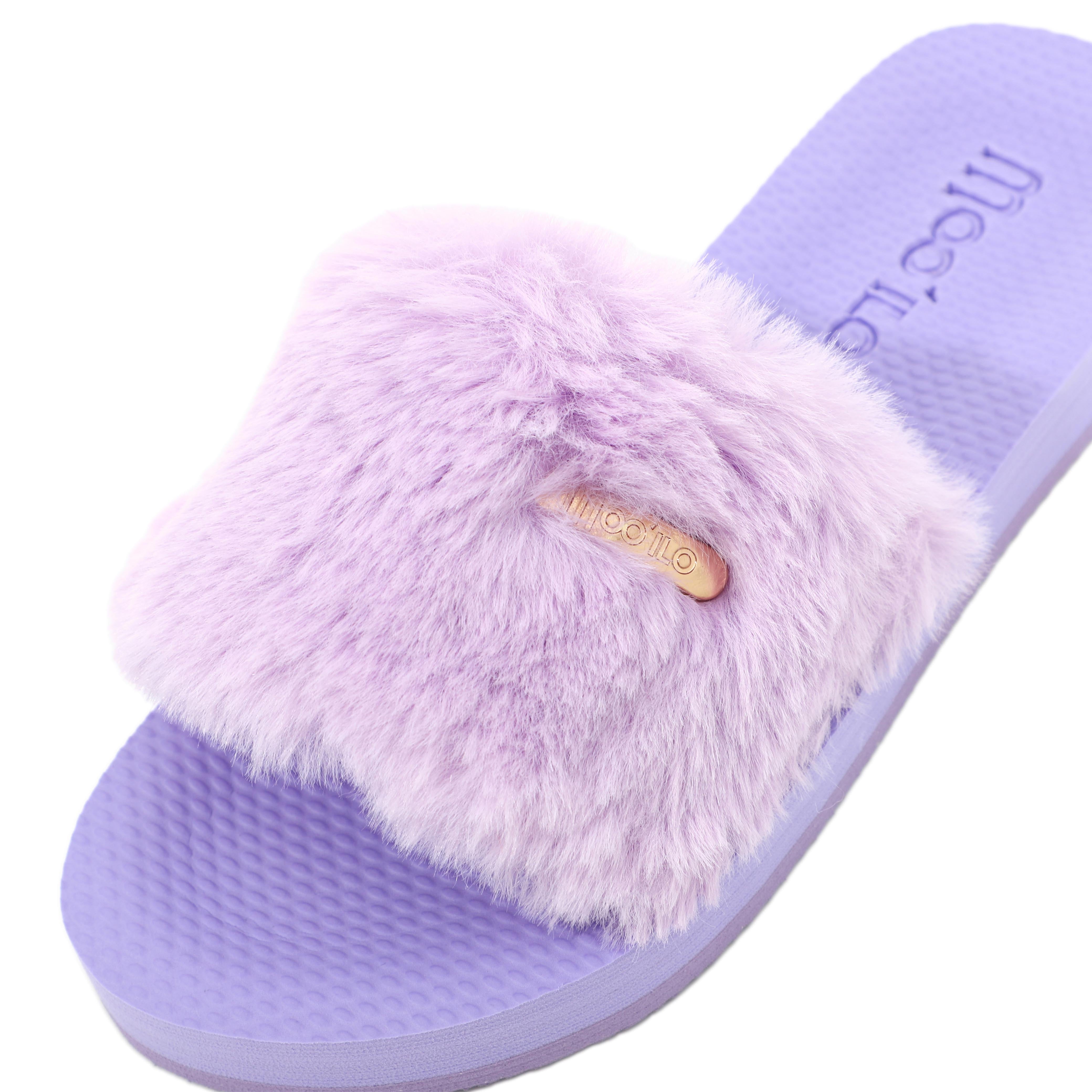 Pantolette / Teddy - Flieder