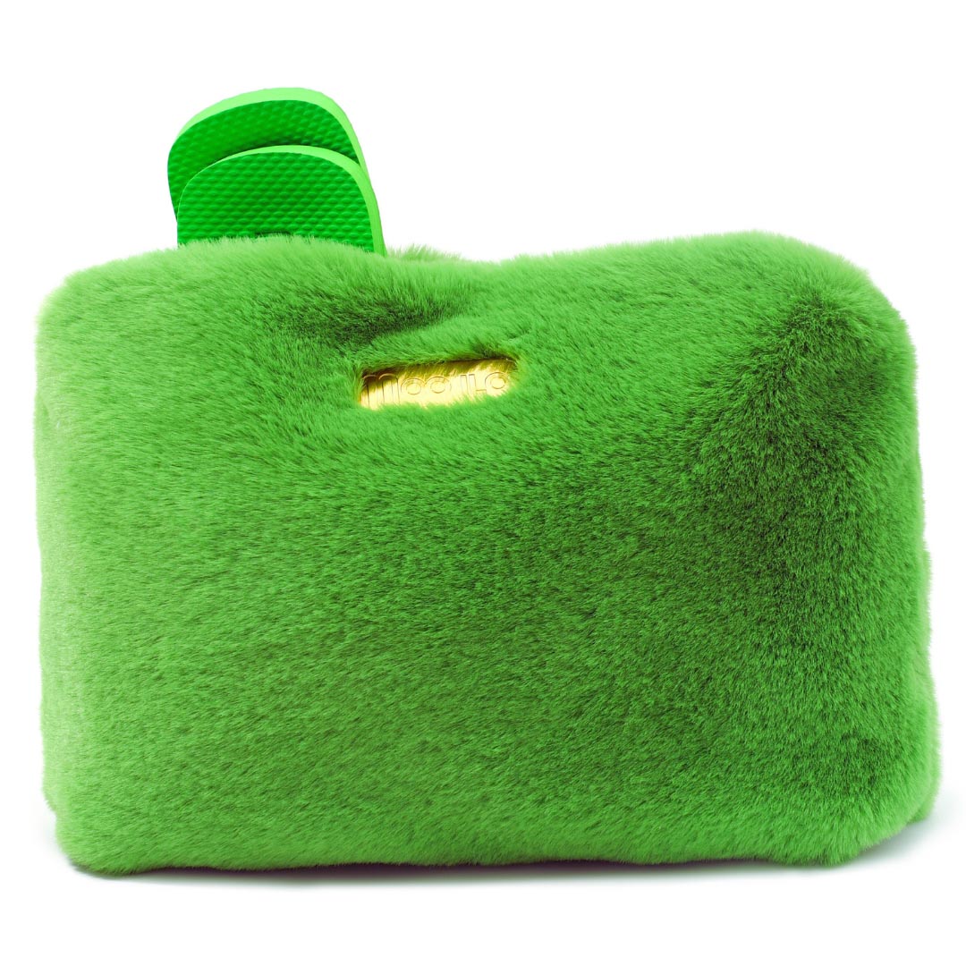 Pantolette / Teddy - Grün