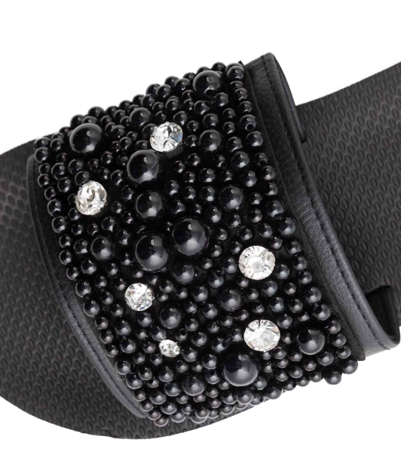 Pantolette / Perlen - Diamant