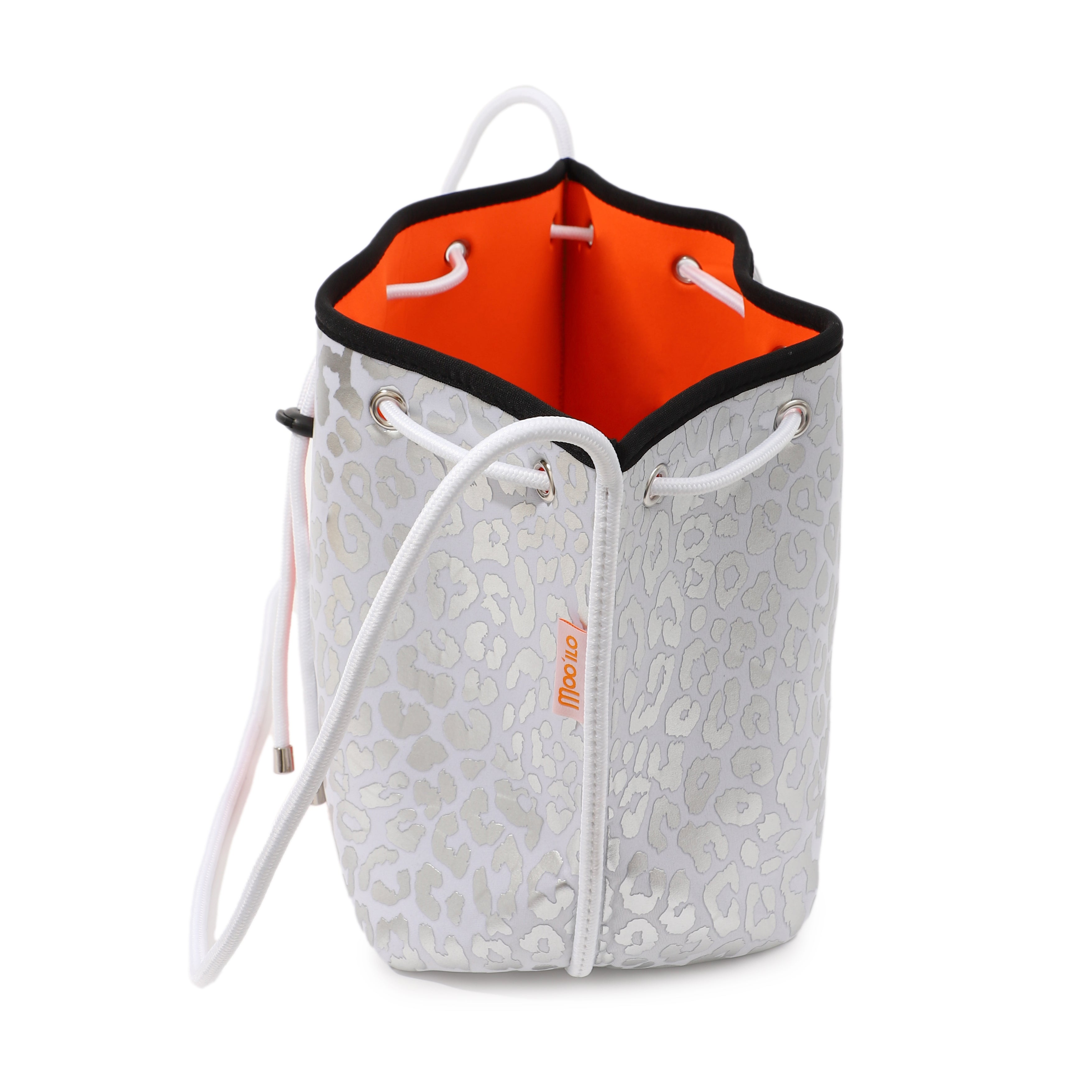 Taschen / Neopren-Umhängetasche Sarah - Leo Weiß-Silber