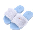 Slip-on-sandal / teddy - lyseblå