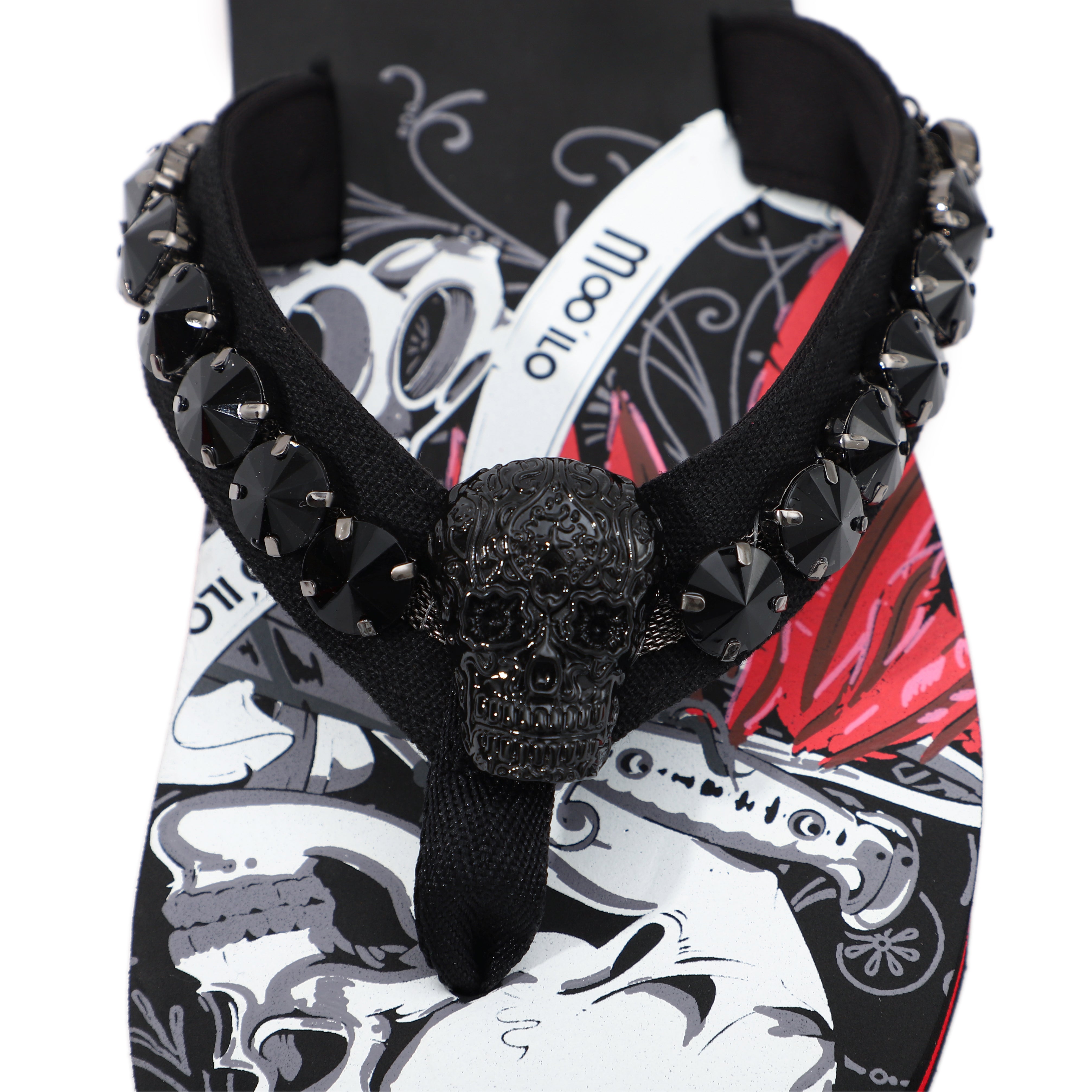 Flip-Flop Herren / Totenkopf Rocky Schwarz
