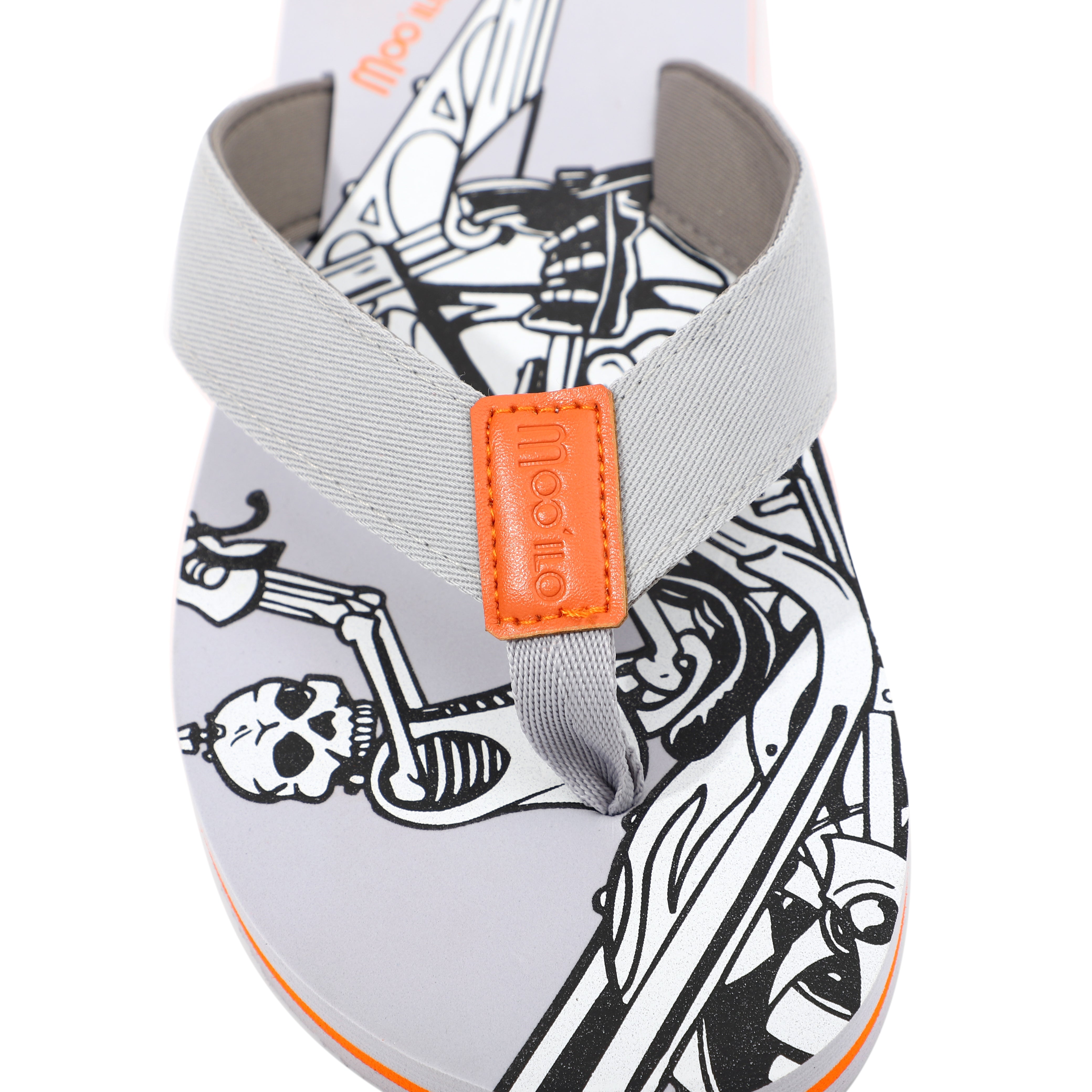 Flip-Flop Herren / Lederdeko Grau