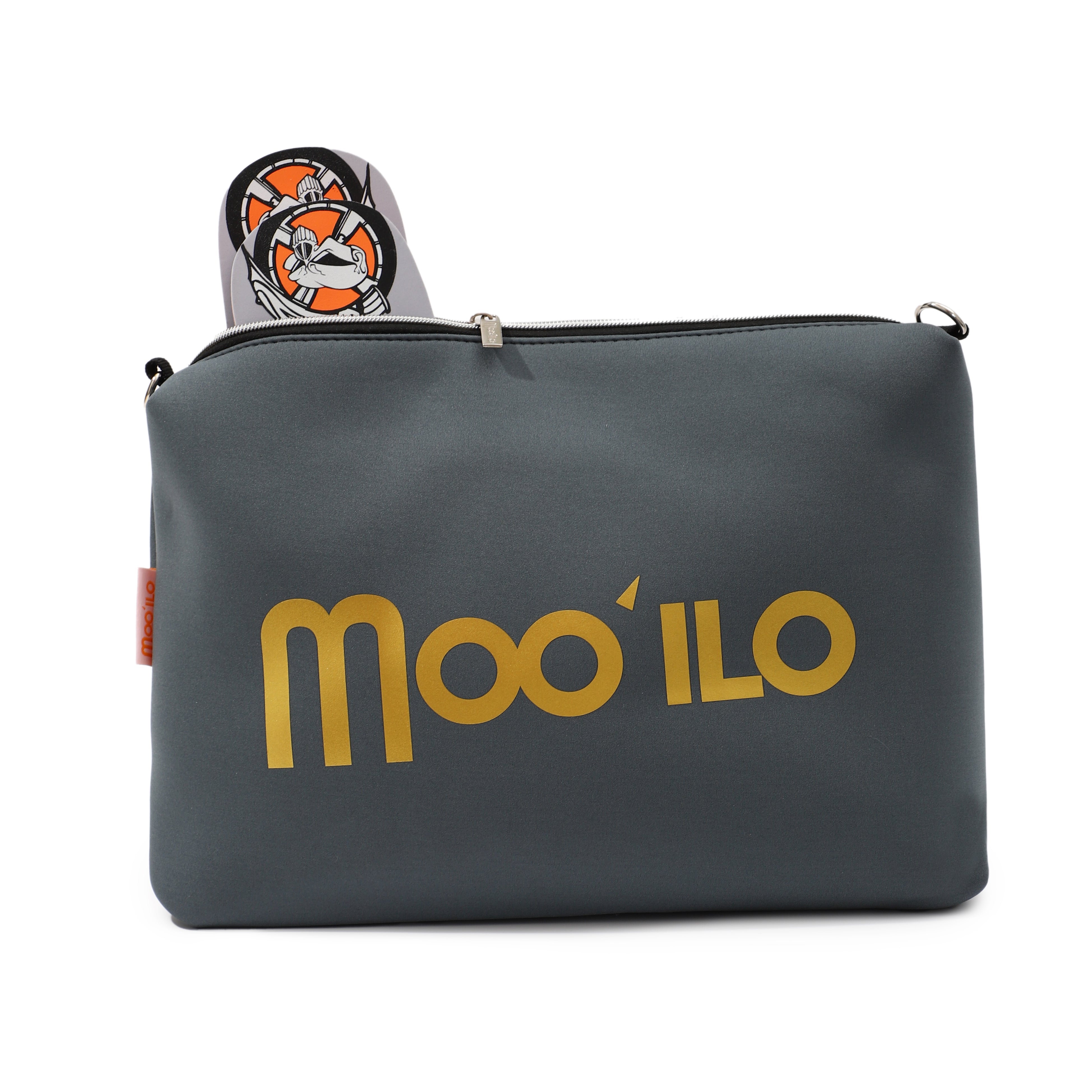 Flip-Flop Herren / Lederdeko Grau