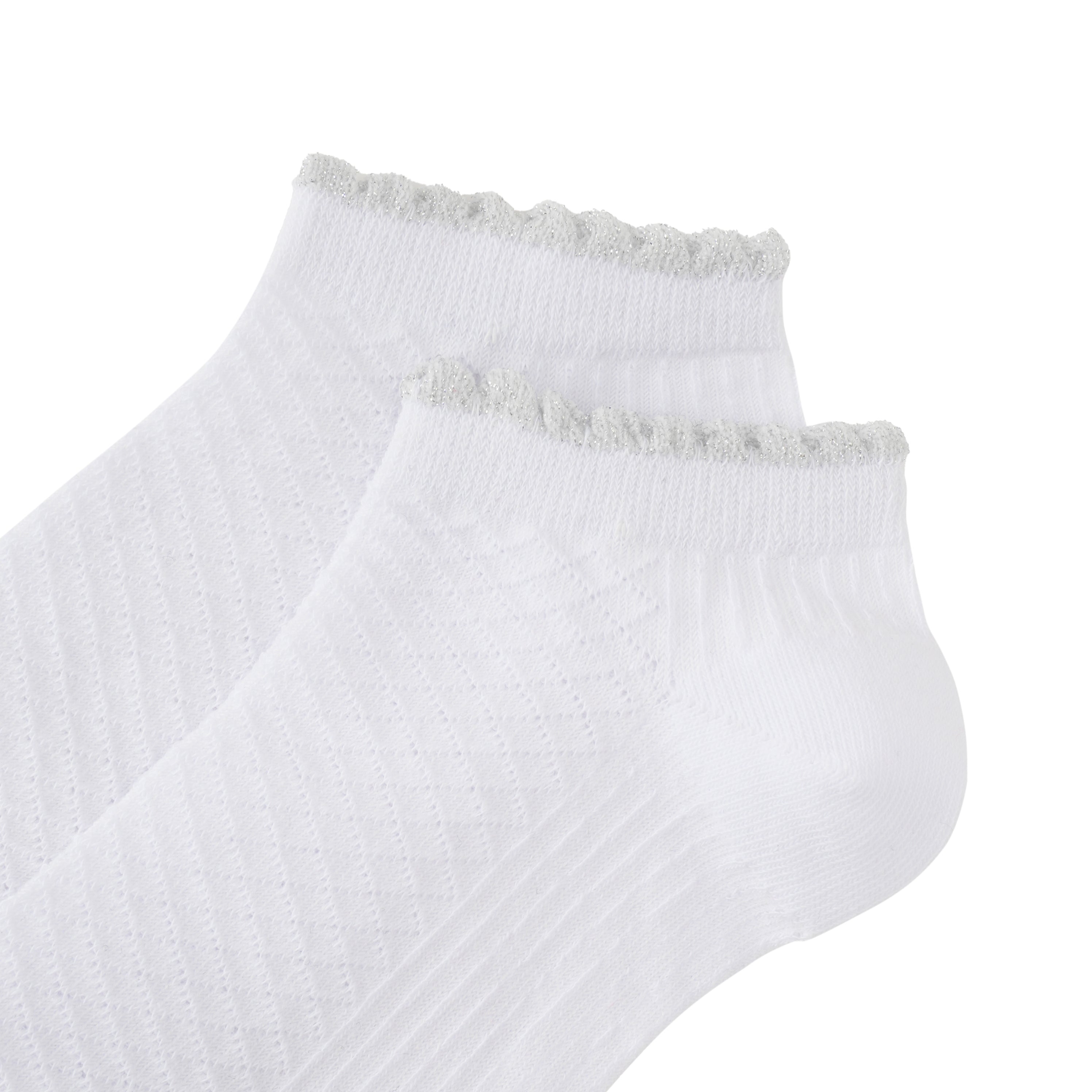 Socken / Karo - Weiß-Silber