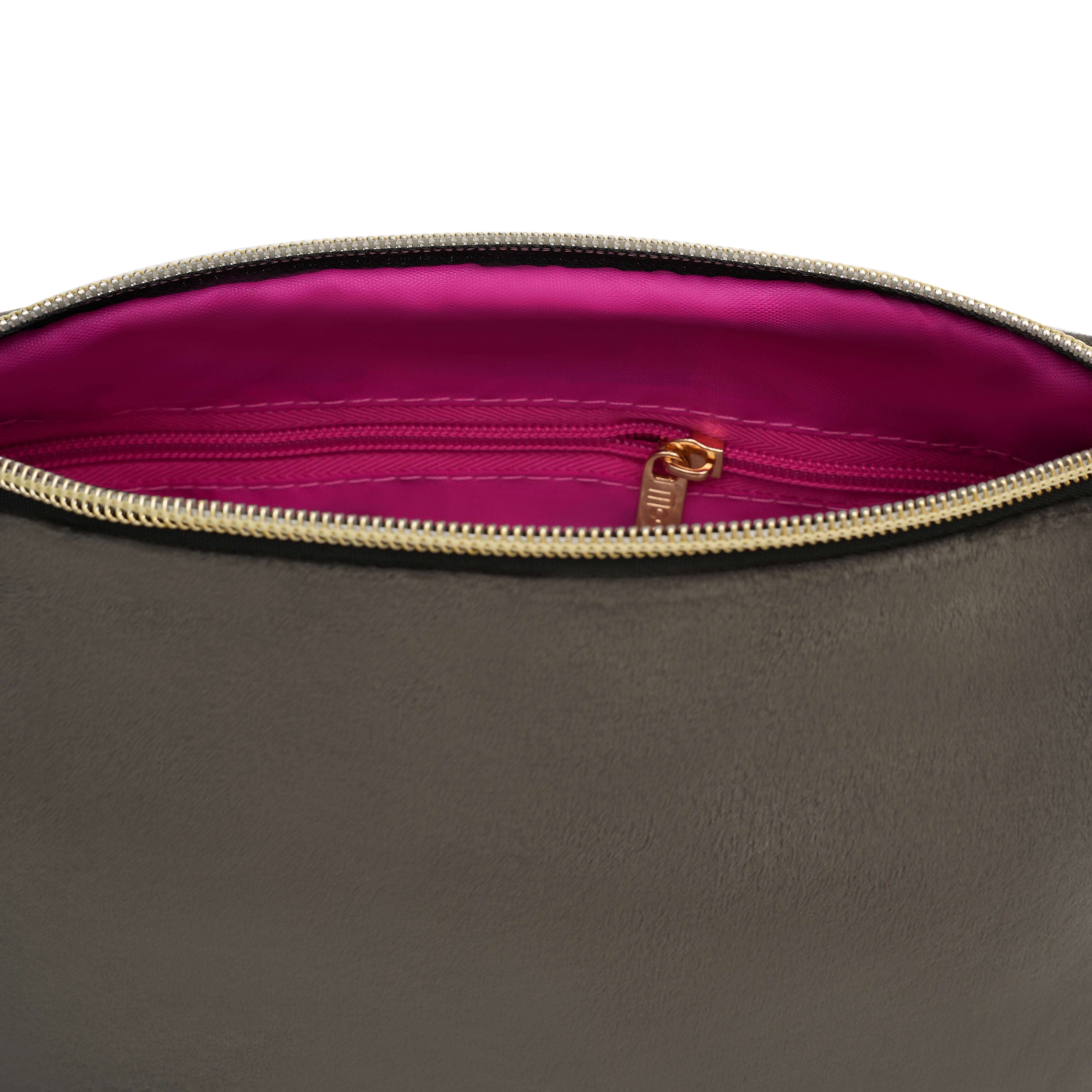 Taschen / Neopren-Samt-Umhängetasche Cleo - Oliv