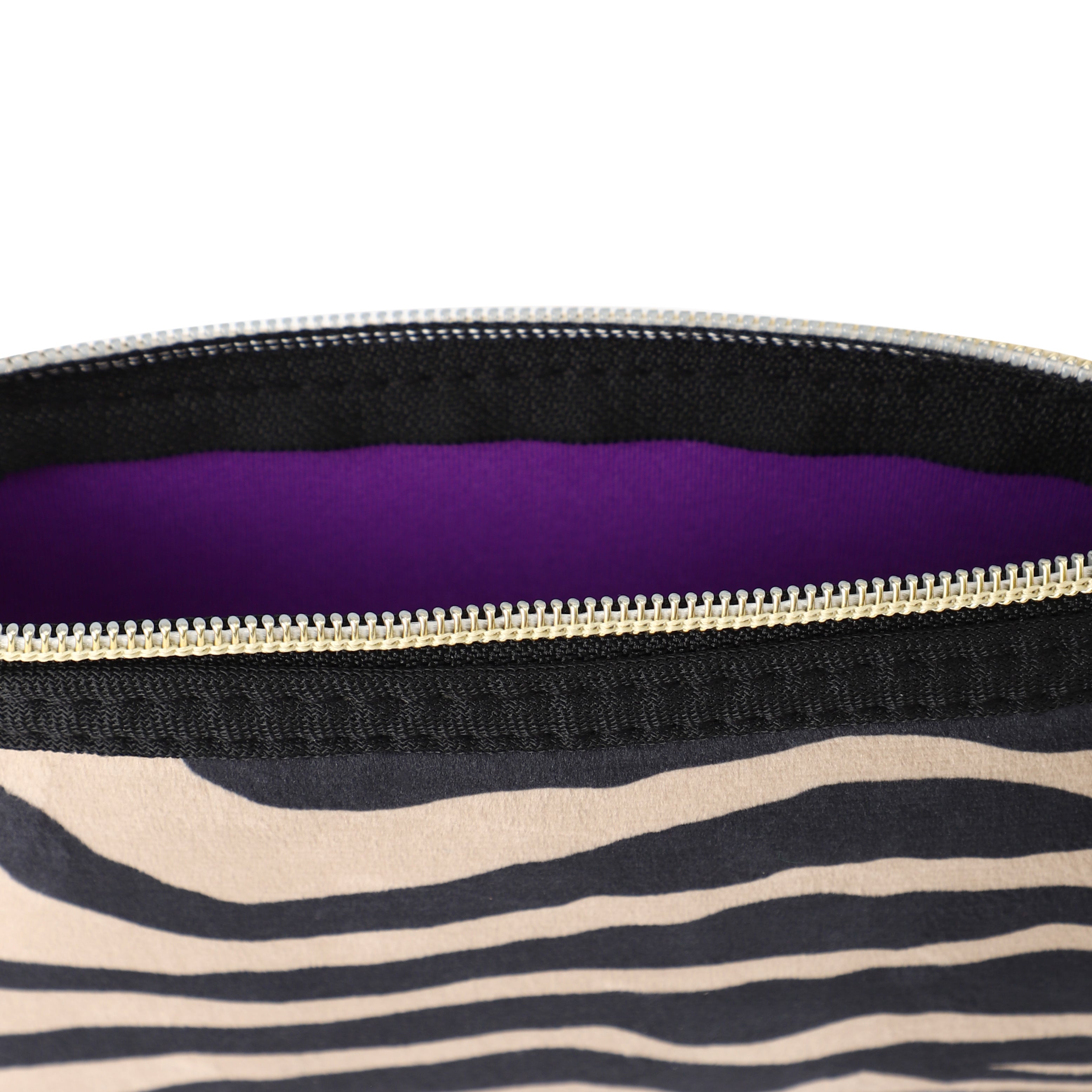 Taschen / Neopren-Clutch Susan - Samt Zebra
