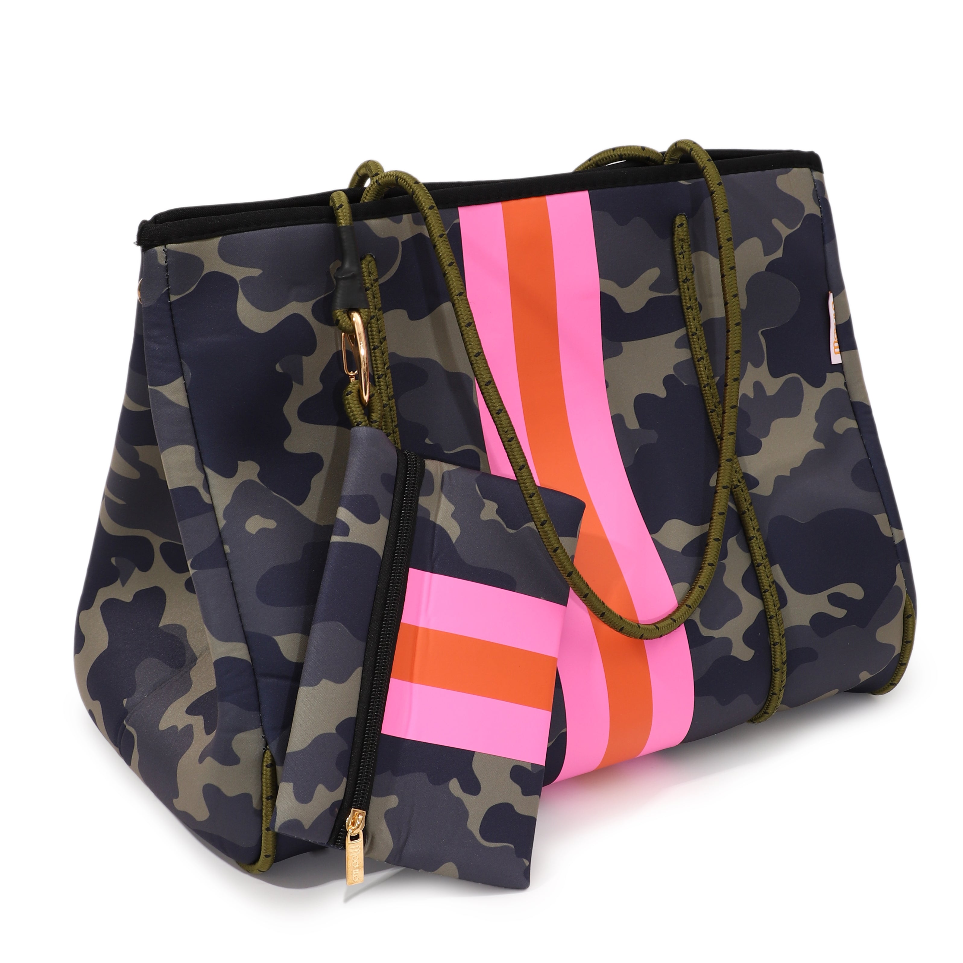 Taschen / Neopren-Shopper Mary - Camouflage Khaki