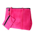 Bolsos / Bolso shopper de terciopelo Mary - Rosa-Gris