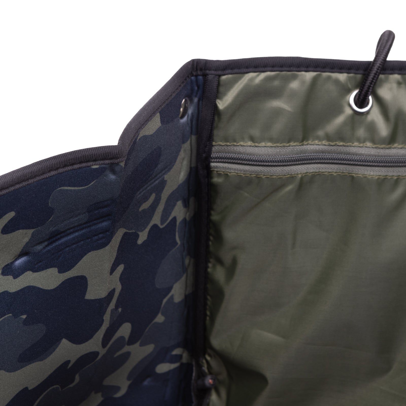 Taschen / Neopren-Samt-Tasche Lilly - Schwarz-Camouflage Khaki