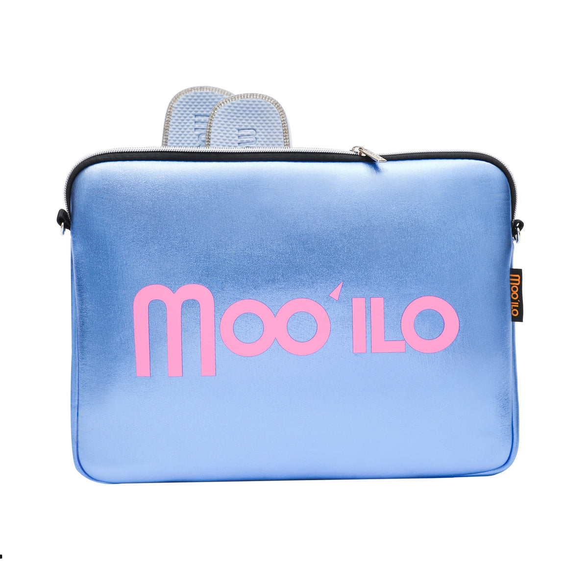 Chanclas / Anna Metallic - Azul claro / embaladas en bolsa de neopreno metalizado / Producto de segunda calidad