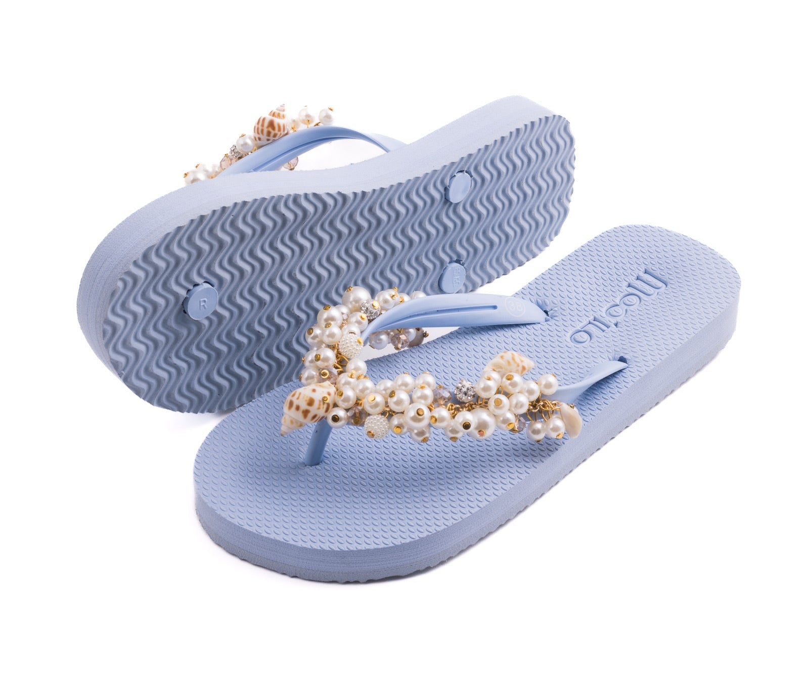 Flip-Flop / Muschel - Hellblau