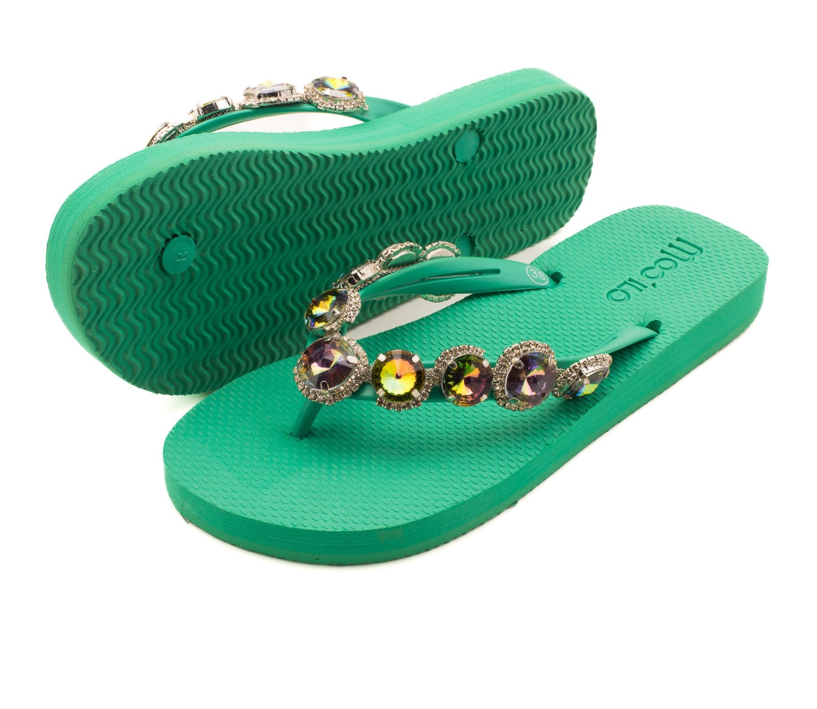 Flip-Flop / Rainbow - Hellgrün / Modenschow Rückläufer