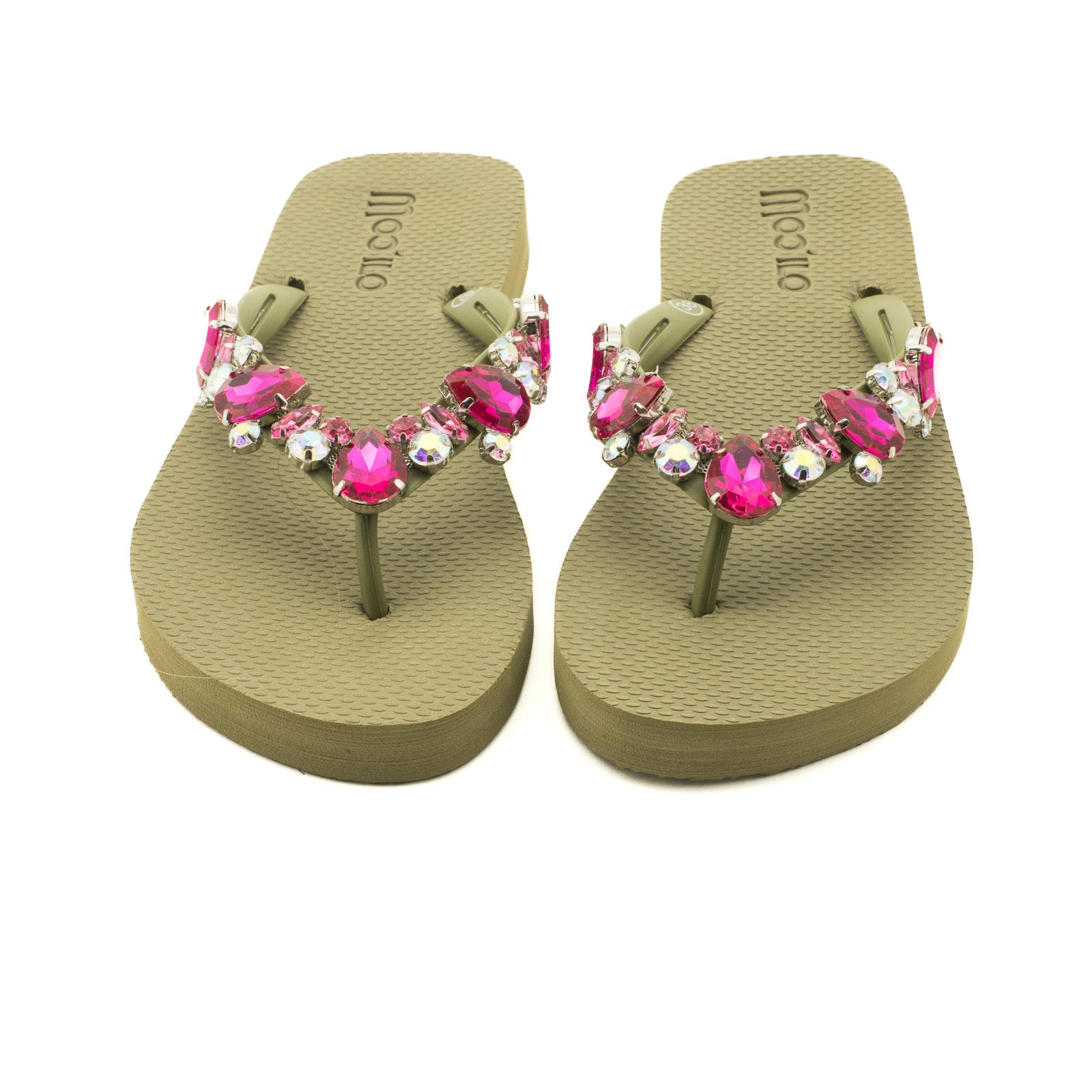 Flip-Flop / Katja - Khaki-Pink / B Ware