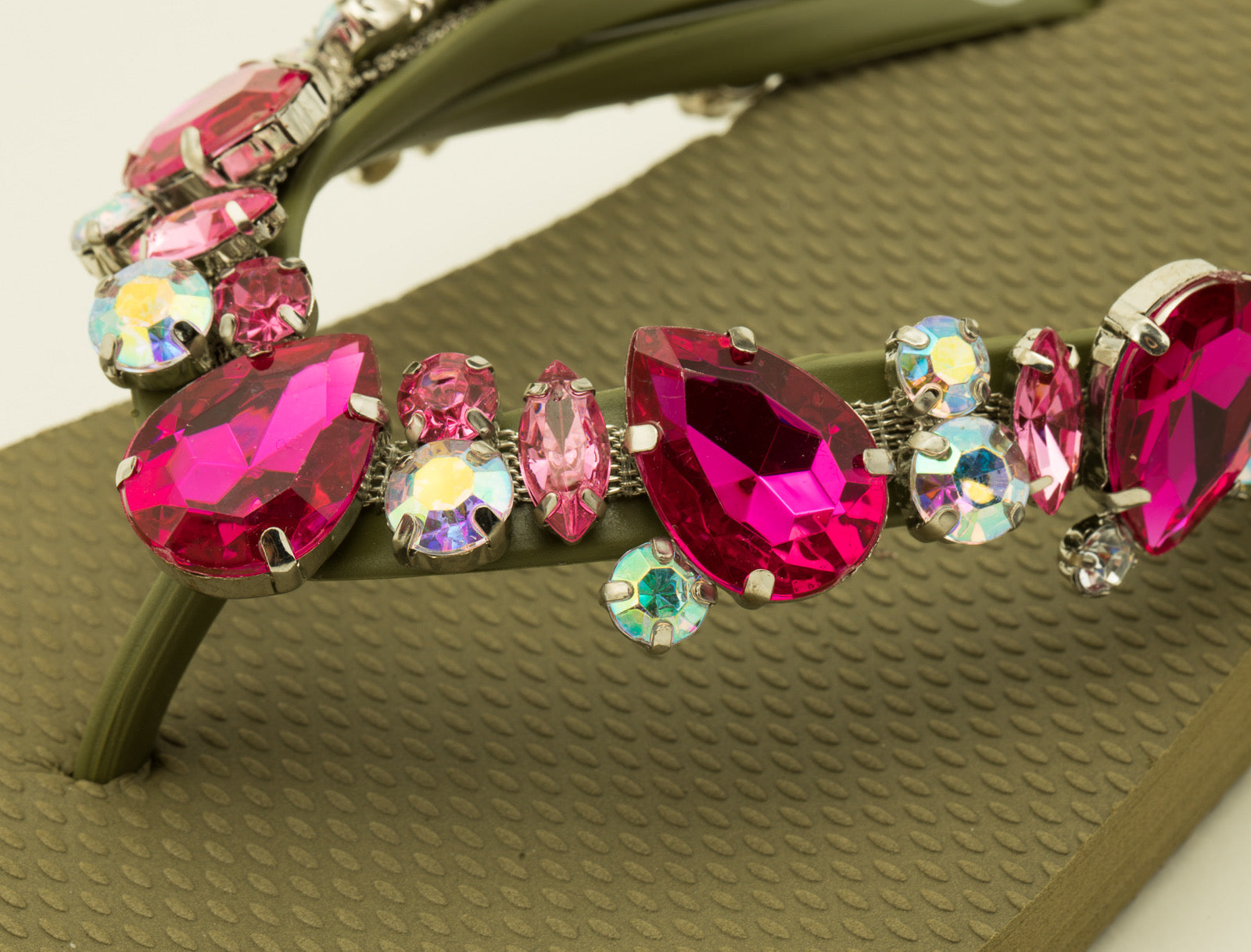 Flip-Flop / Katja - Khaki-Pink / B Ware