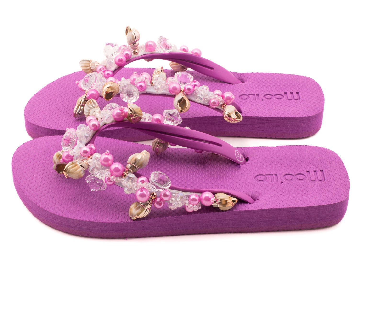 Flip-Flop / Muschel - Orchidee