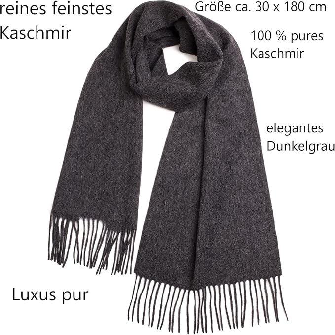 Schal - Tuch  / Kaschmir Klassiker "dunkelgrau"