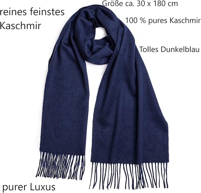 Schal - Tuch  / Kaschmir Klassiker "Navy"