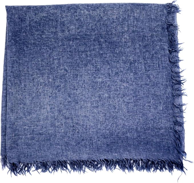 Schal - Tuch  / Leon 100 % Kaschmir Blau