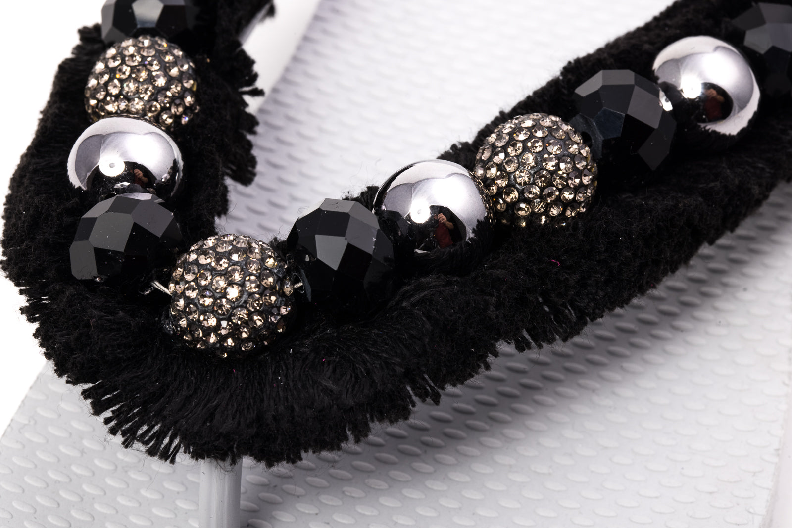 Flip-Flop Grau three Pearls / alte Kollektion / Modenschow Rückläufer / B Ware