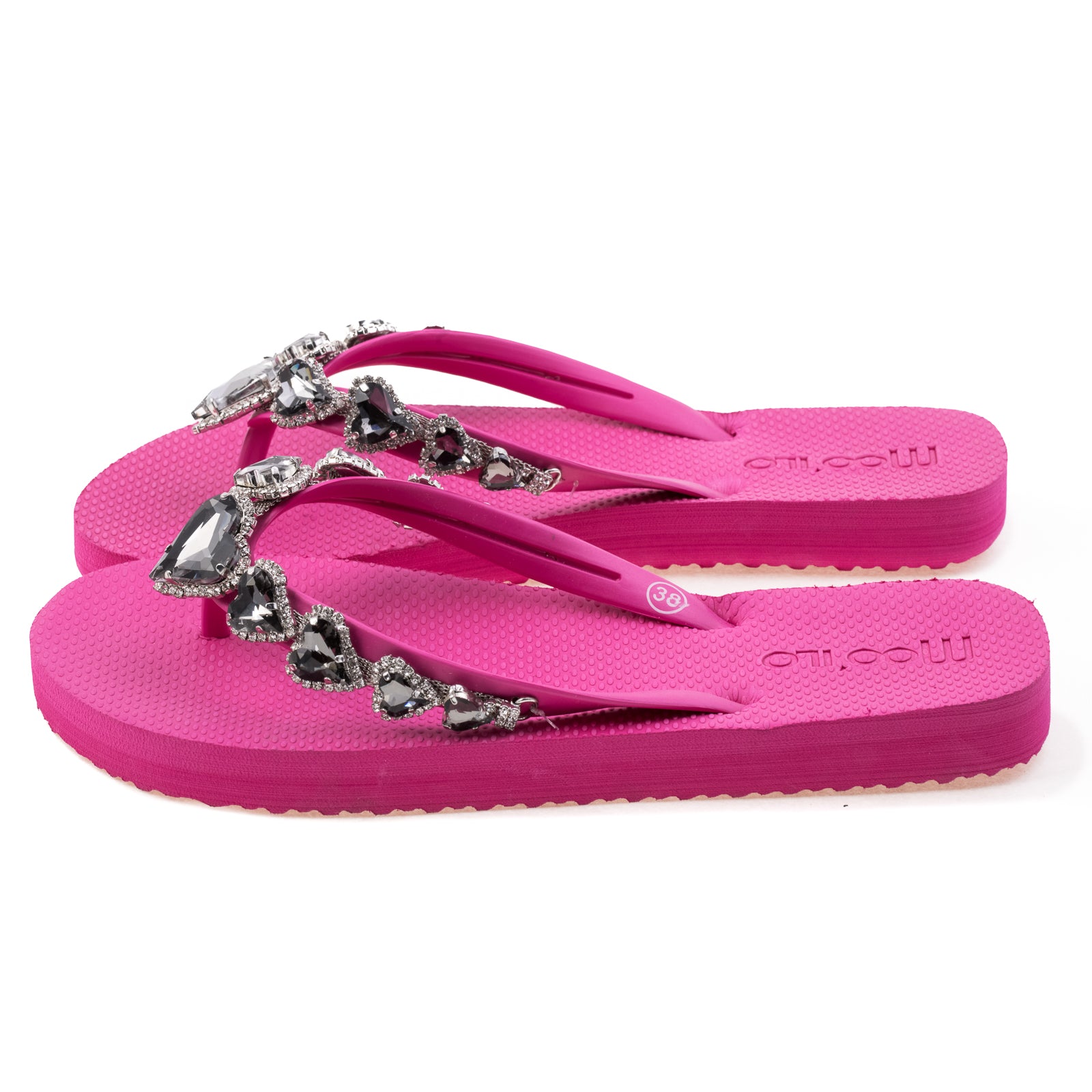 Flip Flop Pink Herz schwarz / alte Kollektion / Modenshow Rückläufer / B Ware